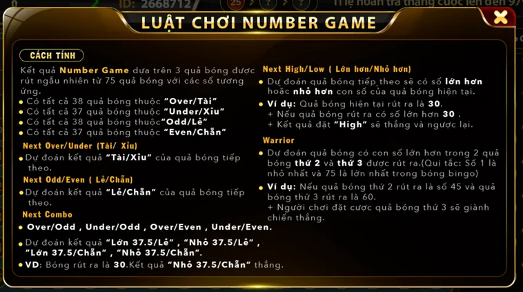 Number Game Tại B52 Club Thiên Đường Cá Cược Với Tỷ Lệ Thắng Siêu Hấp Dẫn