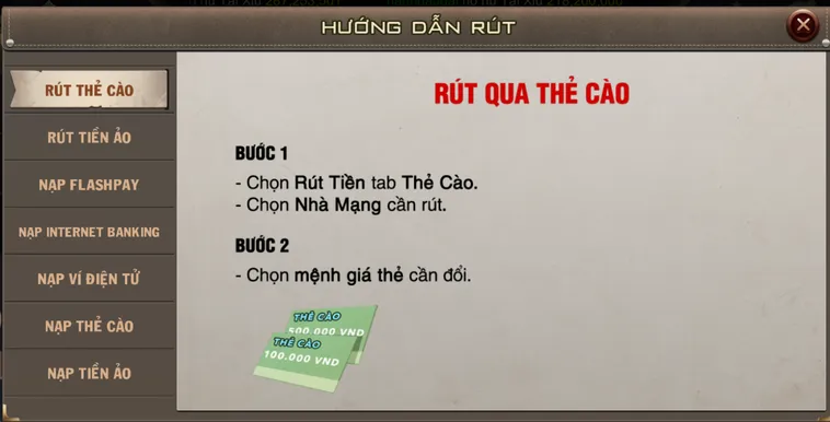 Hướng Dẫn Chi Tiết Rút Tiền Qua Thẻ Cào Tại B52 Club Siêu Tốc Và Đảm Bảo An Toàn Tuyệt Đối