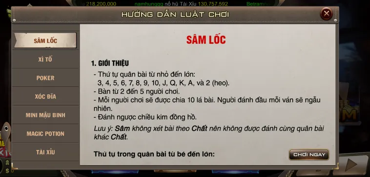 Trải Nghiệm Đỉnh Cao Sâm Lốc Tại B52 Club Với Tỷ Lệ Thắng Cược Cực Kỳ Hấp Dẫn