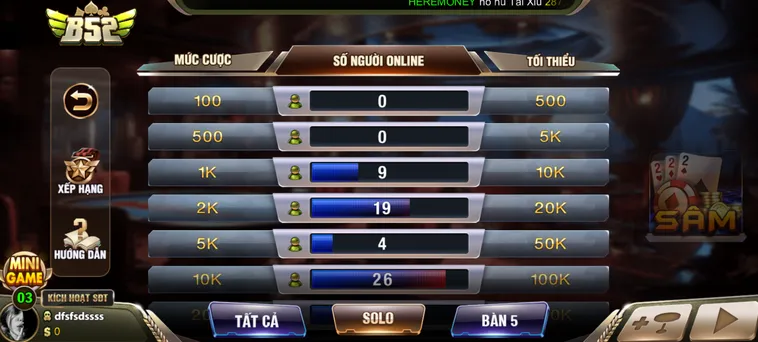 Trải Nghiệm Đỉnh Cao Sâm Lốc Tại B52 Club Với Tỷ Lệ Thắng Cược Cực Kỳ Hấp Dẫn