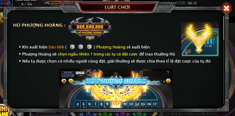 Trải Nghiệm Siêu Phẩm Casino Sicbo Phượng Hoàng Tại B52 Club Đẳng Cấp Thưởng Lớn