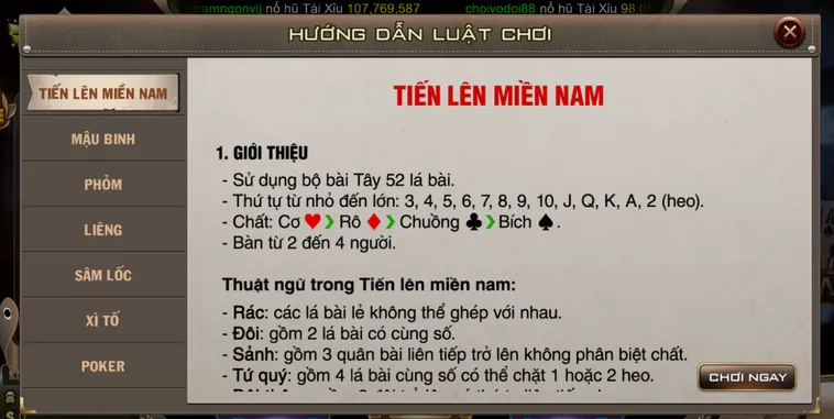 Đỉnh Cao Trải Nghiệm Tiến Lên Miền Nam Tại B52 Club Thưởng Lớn Hàng Ngày