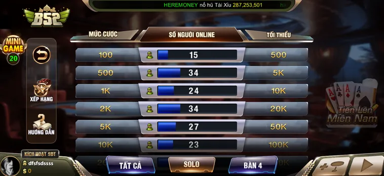 Đỉnh Cao Trải Nghiệm Tiến Lên Miền Nam Tại B52 Club Thưởng Lớn Hàng Ngày